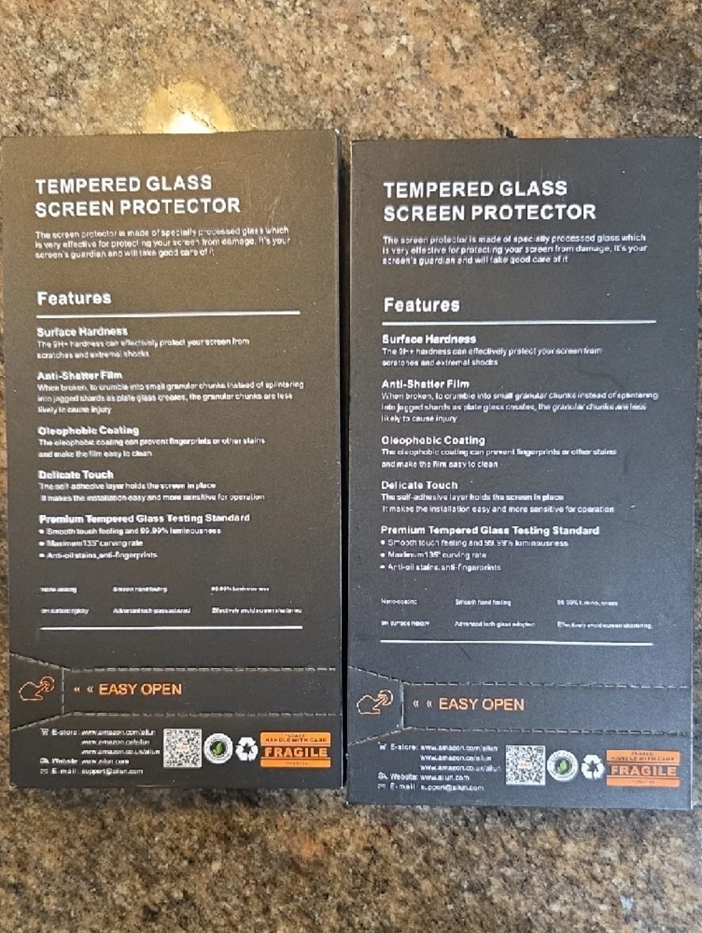 2 Boxes Of Ailun Tempered Glass Screen Protectors (3-Pack). 6 Total Galaxy S22